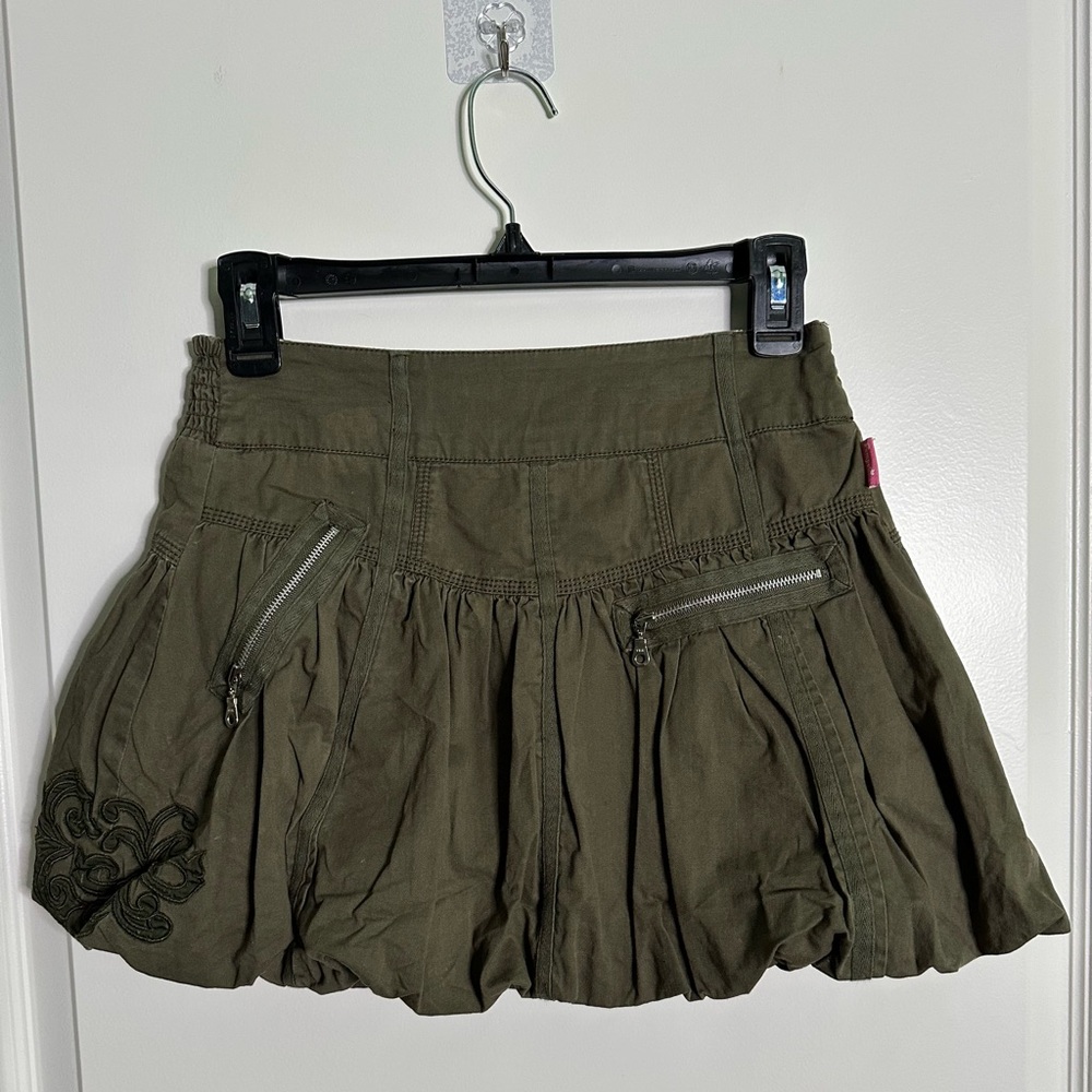 Pampolina Girls Balloon Skirt Olive Green Size 152 (11–12 Years) Cotton